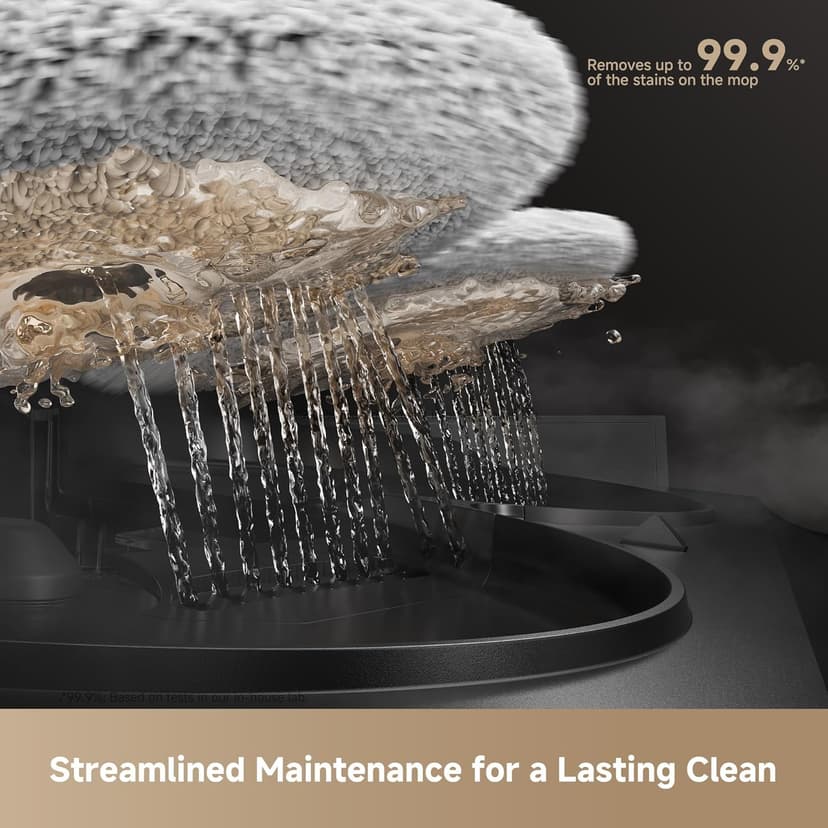 Mova V50 Ultra Complete Robot Vacuum and Mop Self-Cleaning, 24,000 Pa Suction, Liftable Navigation with Obstacle Overcoming and Warm Water Mopping with DuoSolution System Designed for Pets, Black