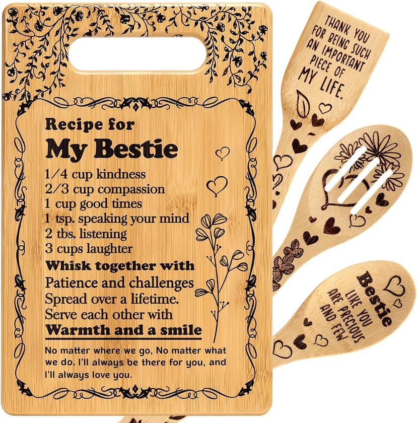 To My Bestie Gifts for Friendship Gifts for Women Friends Birthday Christmas Gifts Ideas for BFF Bestie Soul Sister Bestie Gifts for Women Friend BFF Gifts Best Friend Cutting Boards for the Kitchen