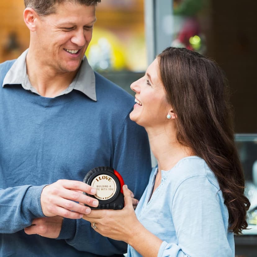 Gossby Gift for Husband, Boyfriend - I Love Building A Life with You Tape Measure - Christmas, Valentines, Anniversary Tool Gift for Him - Men Gift for Husband, Boyfriend from Wife, Girlfriend