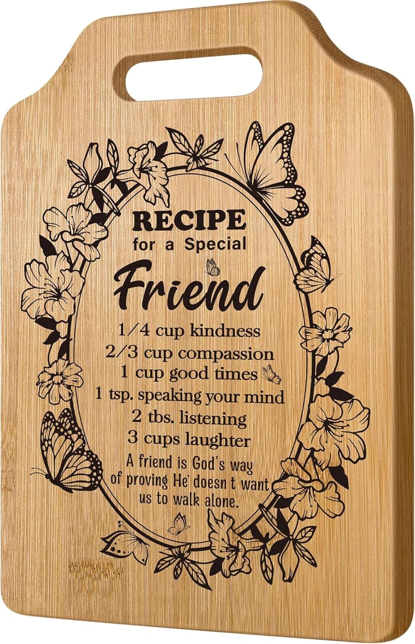 Best Friend Birthday Gifts for Women Men, Christmas Decorations for Bestie BFF Sister, Friendship Gifts for Women Friends Her Him Female Male Boys Girls, Funny Best Friend Cutting Board Gifts Ideas