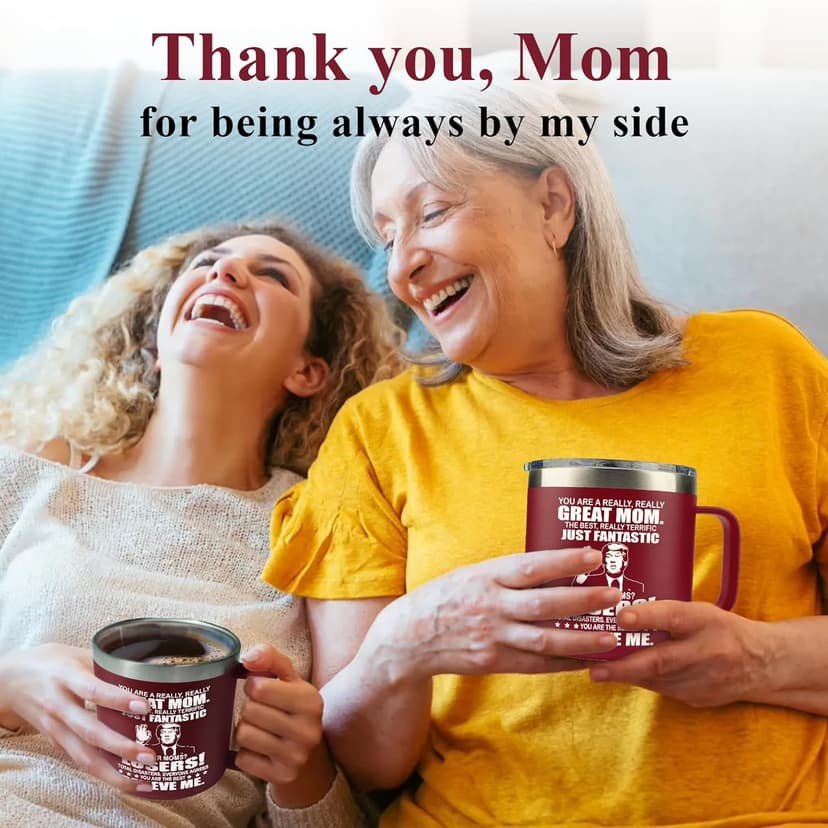 Gifts for Mom from Daughter, Son - Mothers Day Gifts for Mom, Wife, Women - Moms Birthday Gift Ideas, Cool Birthday gifts for Moms, Mothers - Best mom Mug, 14 Oz Stainless Steel moms Coffee Mug