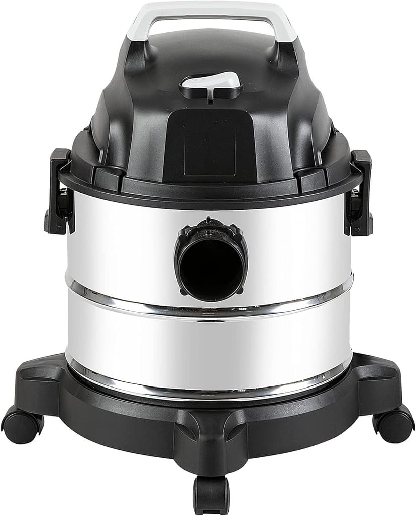 Amazon Basics Wet Dry Vacuum Cleaner, 4 gallon Shop, 3 HP Stainless Steel, Grey/Black