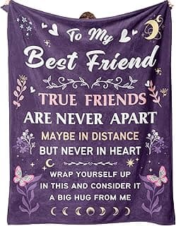 Best Friend Blanket Gifts on Christmas, Friendship Blanket Gifts for Women, Work Bestie, BFF, Soul Sister, for Women Friends on Mothers Day, Birthday, Xmas, to My Friend Throw Blanket, 60"x50"