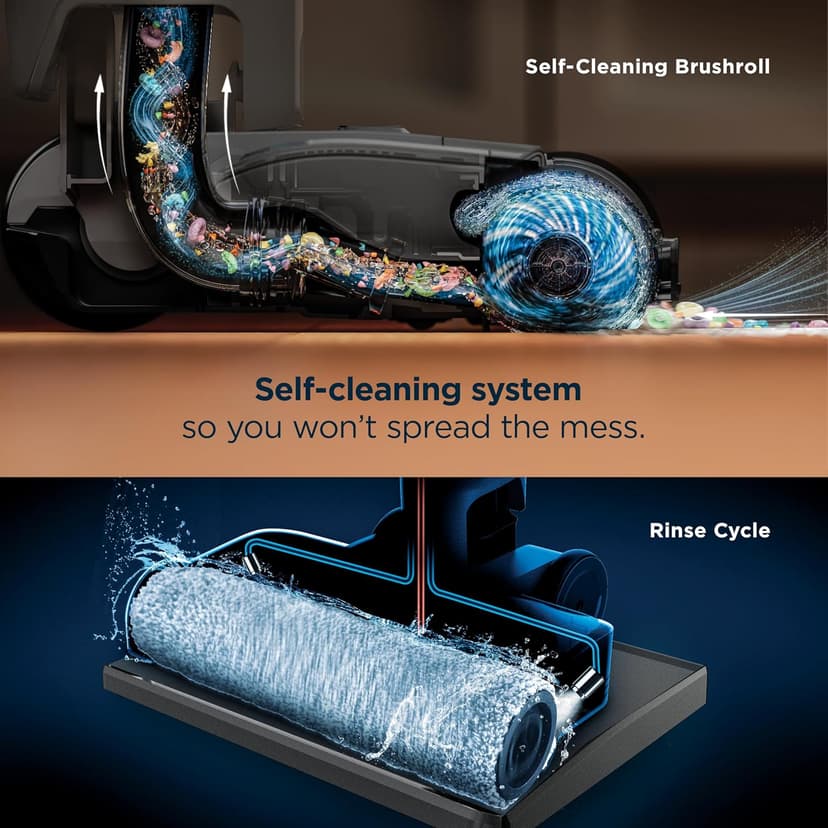 Shark | Wet Dry Vacuum Cleaner | Vacuum and Mop Combo | HydroVac MessMaster | 3-in-1 Self-Cleaning + Powerful Suction | 2 Brushrolls & 2 Solutions Included | Hardwood Floor & Area Rug Cleaner | AW261