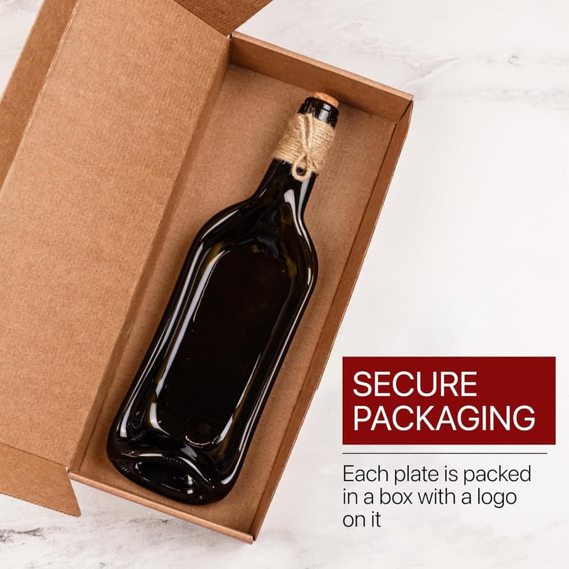 Melted Wine Bottle Serving Boards; Decorative Rectangle Serving Trays for Home Decor; Small Cheese Platter Serving Board; Unique Cheese and Cracker Tray for Dinner Party