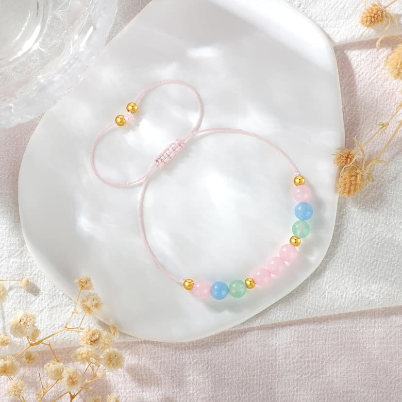 JoycuFF Gift For Friends, Women Friendship Gifts Idea, Bestie Daughter Mom Coworkers Birthday Gifts For Her, Mothers Day Christmas Healing Stone Beads Bracelet For Women