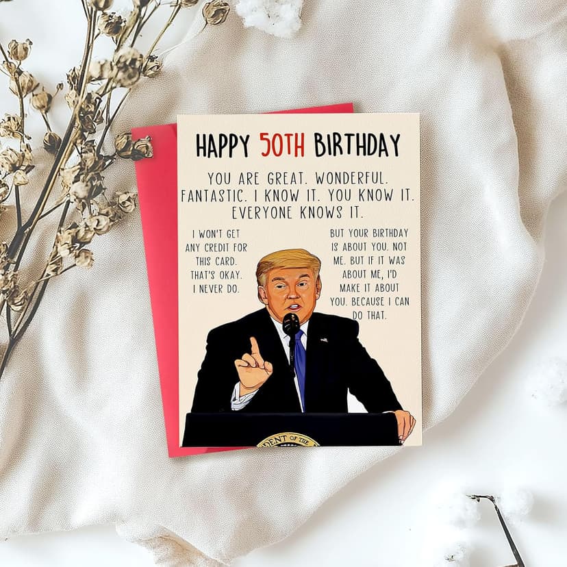 Funny 50th Birthday Card, Great 50th Birthday Gifts, Naughty Birthday Card for Him Her, Great 50 Years Old Birthday Decorations for Parents