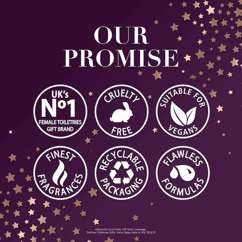 Baylis & Harding Gift Set for Women - Luxury Bath & Skincare - Moonlight Fig - 6-Pack