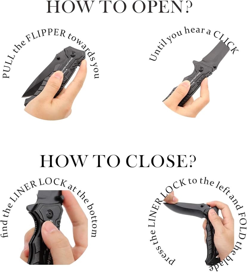 Corfara Engraved Black Pocket Knife for Stepfather Birthday Gifts - Dad & Father's Day Gift from Daughter & Son - Thank You for Being the Dad You Didn't Have to Be