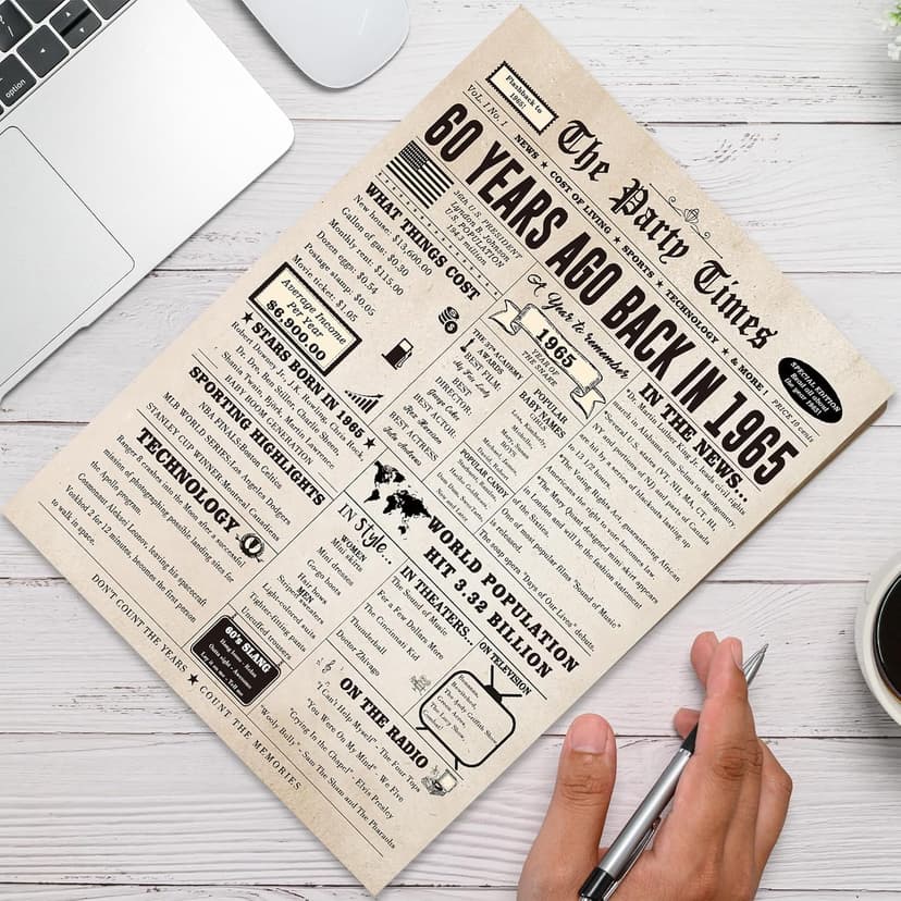 Giant 60th Birthday Card Gift for Women Men, Hilarious 60 Years Old Birthday Gift for Husband Wife, Large 60 Bday Party Decorations for Friends Family, Big 60 Birthday Card for Mom Dad