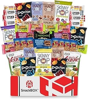 Vegan Snack Box Assortment Care Pacakge Variety Pack (40 Count) | Fathers Day, Holiday, Teachers, Back to School, Date Night, College, Gift Baskets, Student, Birthday, Chips, Office, Military, Gift Ideas