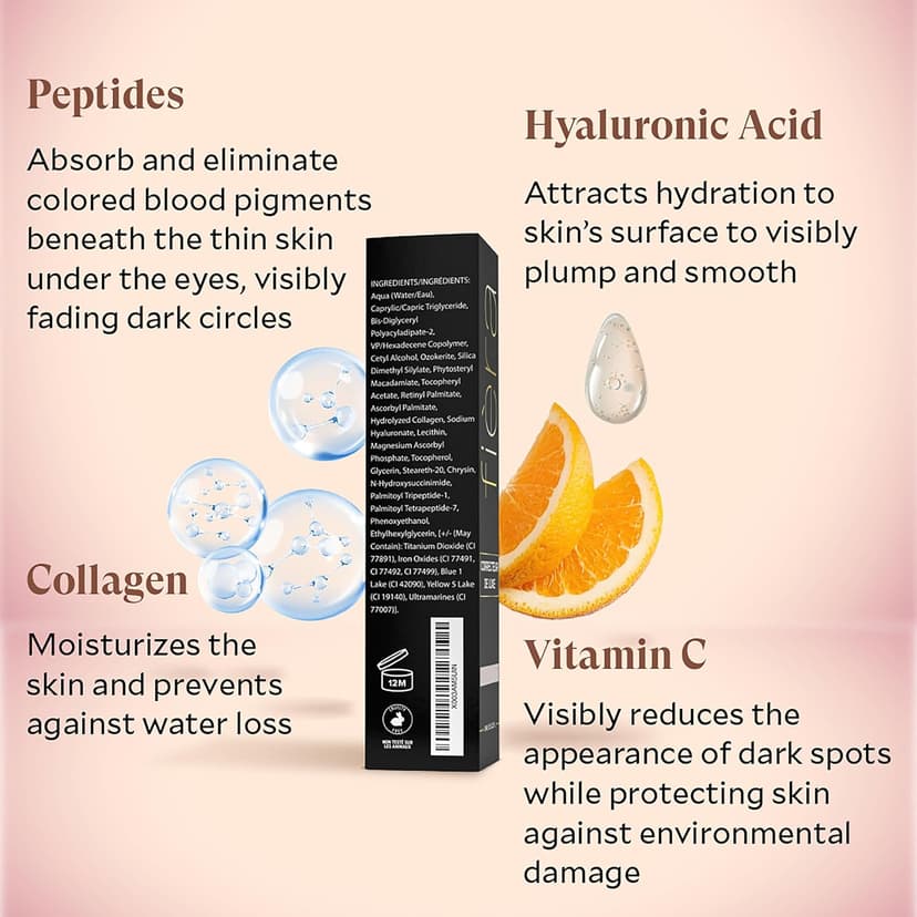 Fièra Luxury Concealer & Foundation with Anti-Aging Ingredients - Full Coverage for Dark Circles, Wrinkles, Fine Lines, and Spots, All-Day Wear For Mature Skin - Light, 0.5 FL. OZ. / 15 ML