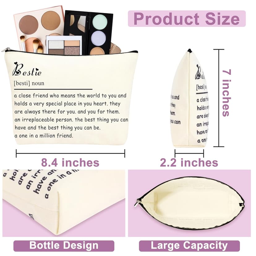 Best Friend Bestie Birthday Gifts for Women, Friendship Gifts for Best Friend Woman, Christmas Mothers Day Valentines Bestie Ideas Presents Basket Set of 6