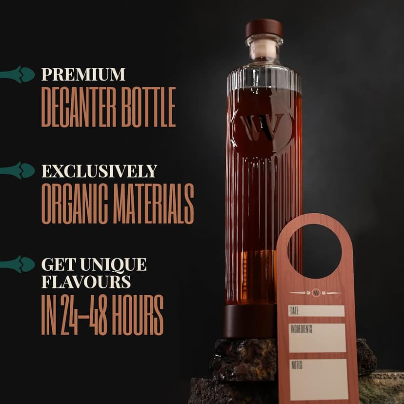 DIY Whiskey Gifts for Men - Infusion Kit & Whiskey Decanter Set with Botanicals - Bourbon Gifts for Men, Birthday Gift for Dad & Husband, Cocktail Maker for Christmas & Valentines Day by Whiskify