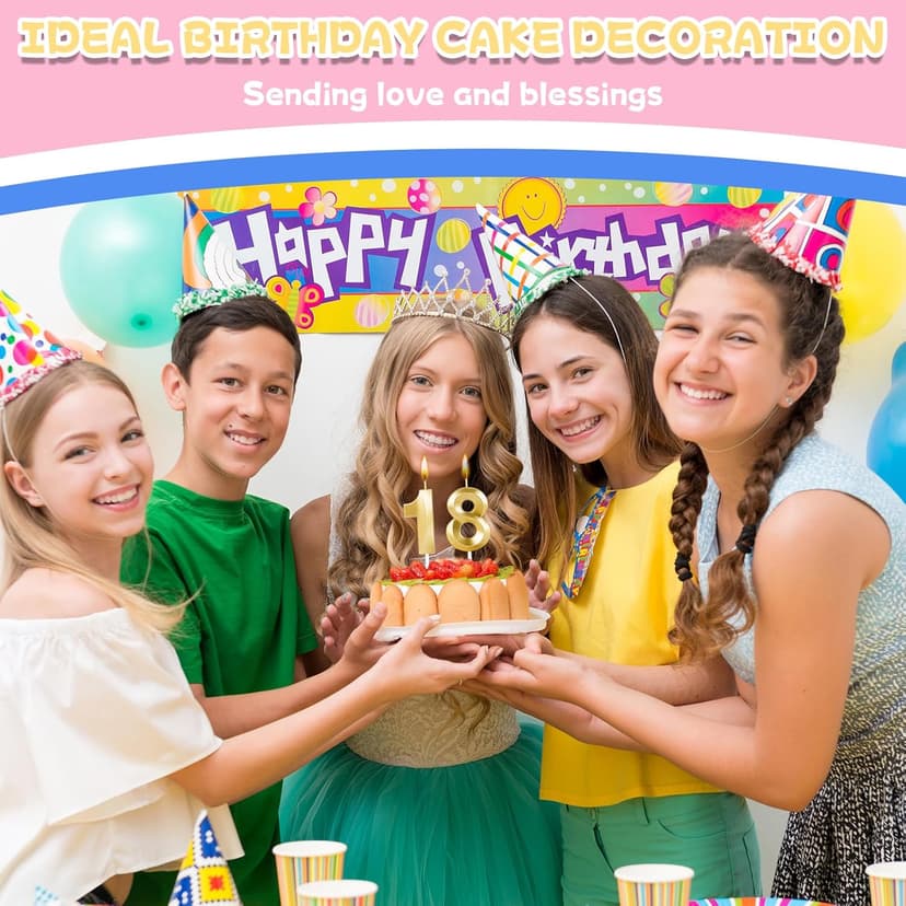 18th Birthday Candles,18th Birthday Decorations for Girls Boys,Happy Birthday Cake Topper for Men,18 Year Old Boy Birthday Gifts