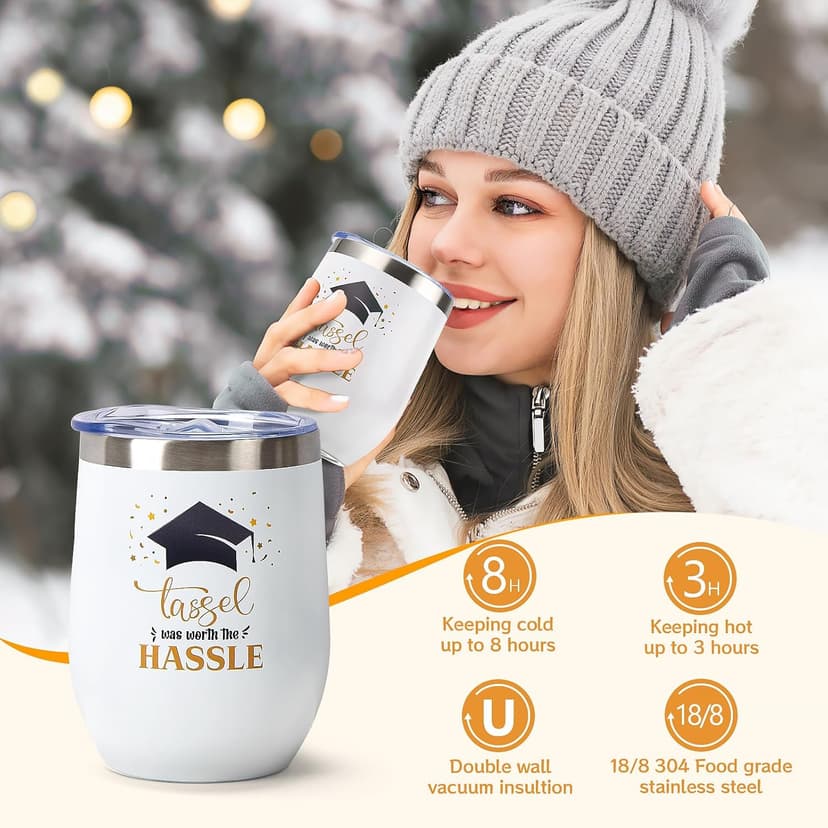 Graduation Gifts for Her Him 2025 College Graduation Gift for Women, Daughter, Sister, Friend Congratulations Gifts for Graduate Personalized Graduation Gifts with Tumbler, Beartowel