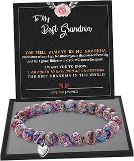 Stocking Stuffers for Teens, Christmas Gifts for Mom from Daughter Beaded Bracelets for Women Teen Girl Gifts Adjustable Charm Link Bead Birthday Graduation Gift for Her Girlfriend Sister