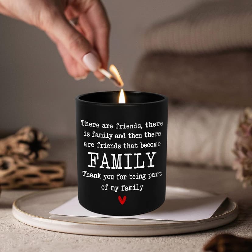 TEEZWONDER Friend Gifts for Women - Long Lasting Vanilla Lavender Candle 10 oz - Friendship Birthday Gifts for Women Men BFF Bestie Coworkers Friends Female, Scented Candles for Women Men