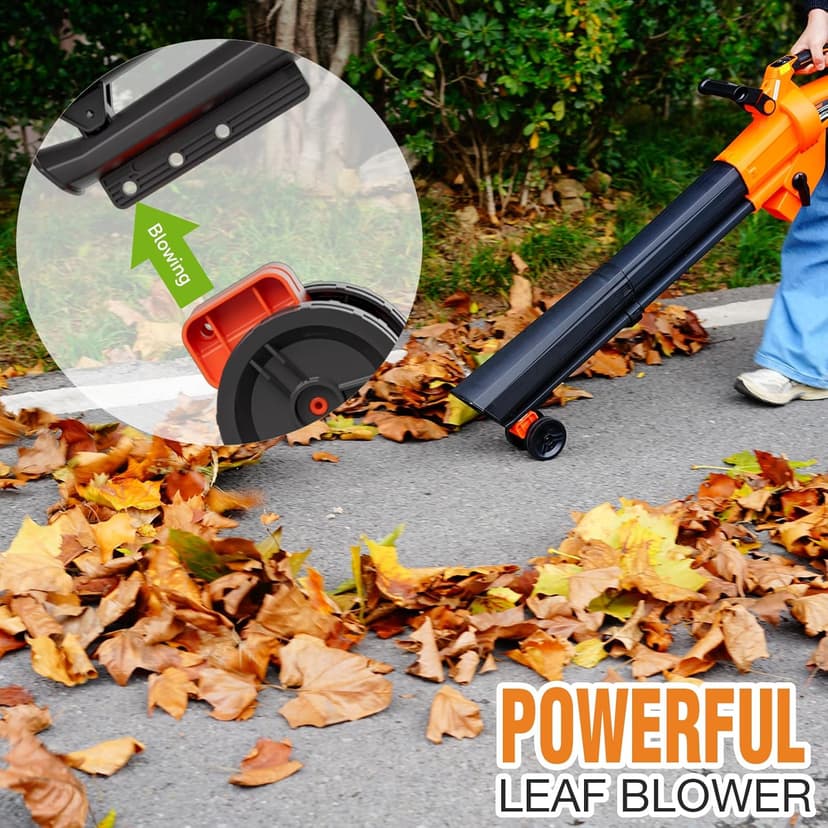 Cordless Leaf Vacuum Blower Mulcher 3 in 1, 2 * 4.0Ah Battery and Charger, Battery Powered Leaf Vacuum with 40L Bag, 160MPH, 600CFM, 4 Speed Modes, Suitable for Lawn Care Yard Cleaning