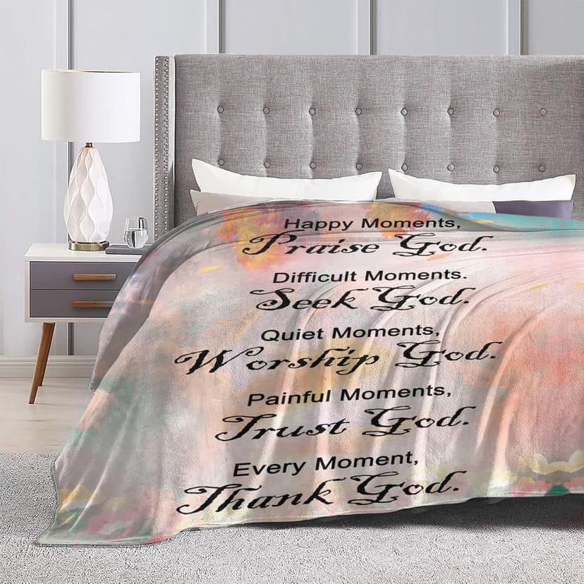 Christian Gifts for Women Faith, Inspirational/Religious/Spiritual Gifts for Adults, Soft Throw Blankets for Women/Men, Personalized Blankets for Adults 40"x 50"