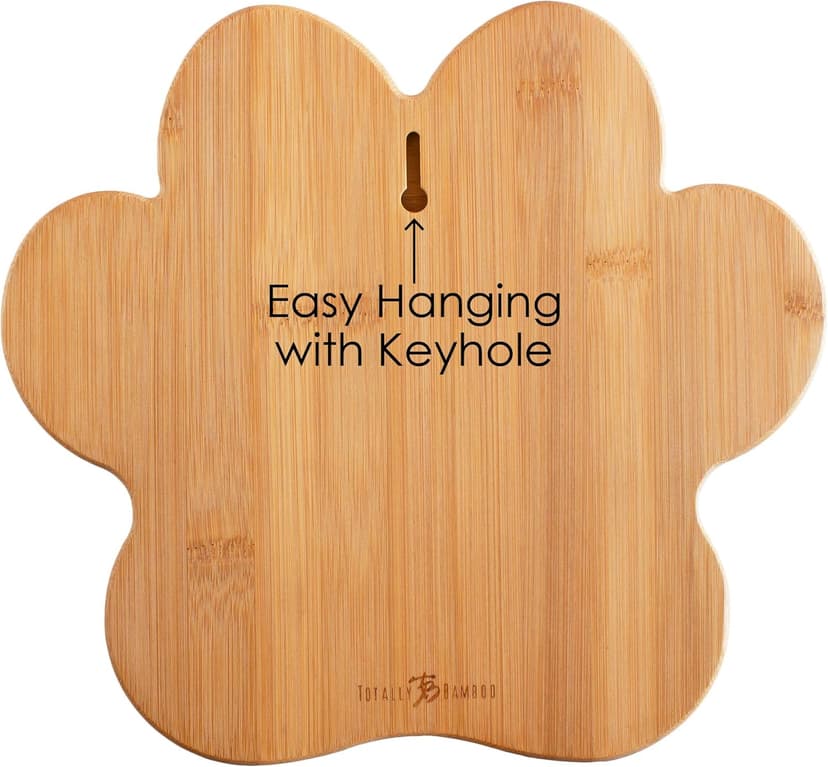 Totally Bamboo Paw Shaped Bamboo Wood Cutting Board and Charcuterie Board, Great Gift for Dog and Cat Lovers