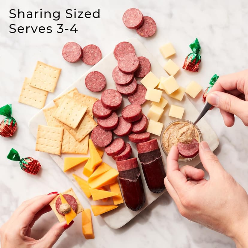 Hickory Farms Savory & Sweet Farmhouse Meat and Cheese Gift Basket (Small) - Box Set | Charcuterie Board Food | Summer Sausage | Father's Day | Mother's Day | Easter | Christmas | Holiday | Housewarming | Gourmet | Sympathy | Care Package