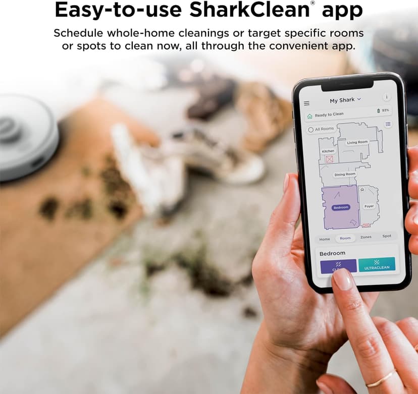 Shark AI Ultra Voice Control Robot Vacuum with Matrix Clean Navigation, Home Mapping, 60-Day Capacity, XL Self-Empty Base for Homes with Pets, Carpet & Hard Floors, Cool Grey