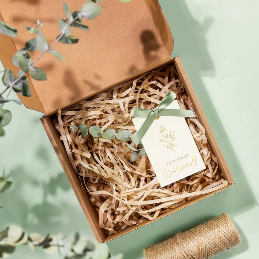 11 Pcs Bridesmaid Proposal Card with Ribbon Bow Floral Metallic Bridal Gift 8 Will You Be My Bridesmaid 2 Maid of Honor 1 Matron of Honor Invitation for Bridal Shower(White, Sage Green)