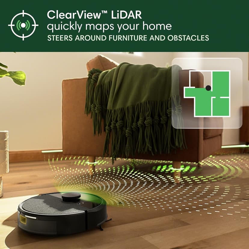 iRobot Roomba 105 Vac Robot Vacuum - Easy to use, Intense Power-Lifting Suction, LiDAR Navigation, Multi-Surface Cleaning, Cleans in Neat Rows, Self-Charging