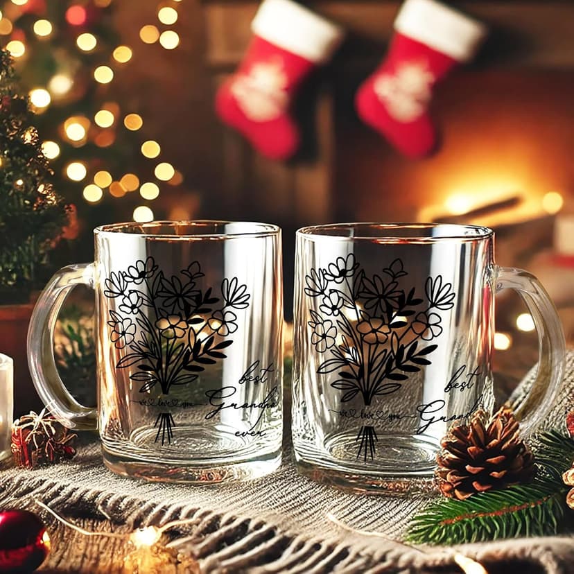 Breezy Valley Grandparent Gifts, Christmas Gifts for Grandma Grandpa from Grandkids - Best Ever Grandparents Gift Ideas, Grandma Grandpa Mugs Socks Set