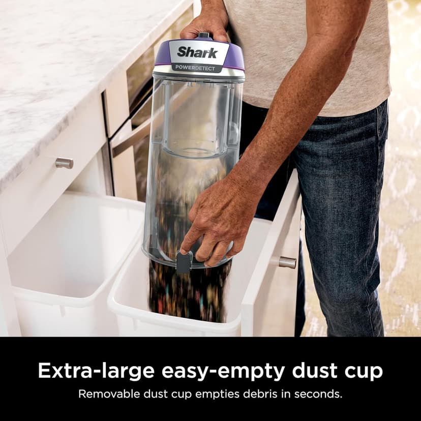 Shark POWERDETECT Upright Vacuum Cleaner with HEPA Filter, Heavy Duty Vacuum with Powerful Suction for Pet Hair Pickup, DuoClean Technology, Powered Lift-Away, Ideal for Carpets & Hardfloors, AZ4002