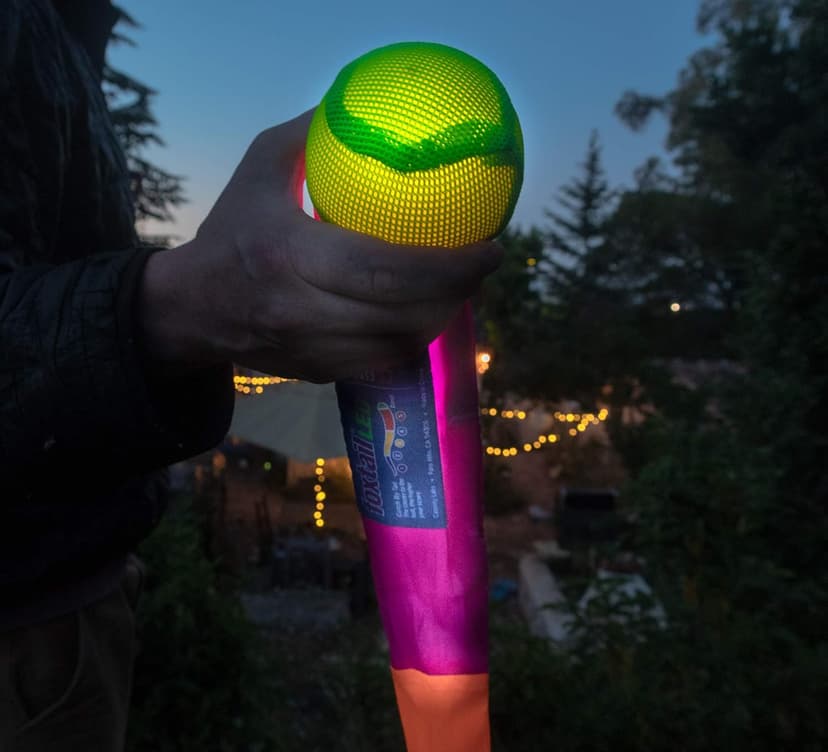 Foxtail LED - Outdoor Throw and Catch Light Up Game - Foam Ball & Tail Glow at Night - Play in The Dark - Fun Gift Idea for Kids & Adults, Boys & Girls