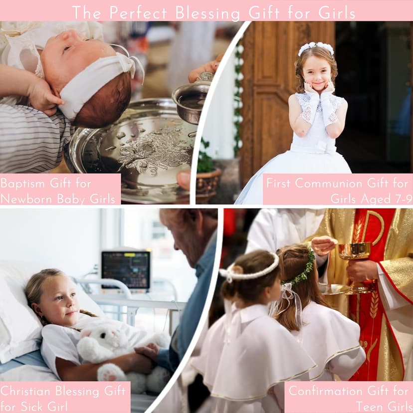 Baby Girl Baptism Gifts, Christmas First Communion Catholic Confirmation Gifts for Newborn BabyGirl, Acrylic Plaque Christian Christening Dedication Baptismal Gift for Teenage, Little Girl