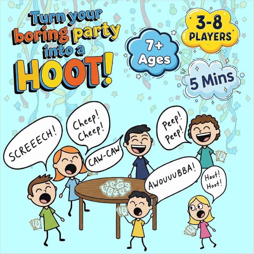 Bird Call - A Lively and Delightfully Absurd 5-Minute Party Game - High Energy Game - Bird Gifts - Bird Watching Gifts - Gifts For Bird Lovers - Funny Stocking Stuffer - 3-8 Players And Ages 7+