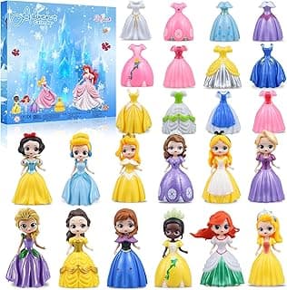 Princess Advent Calendar 2025 Girls, Princess Deformation Toys 24 Days Christmas Countdown Calendar Creative Xmas Gifts for Kids Teens