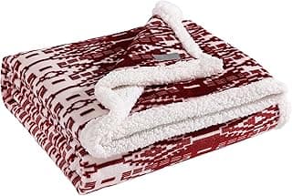 Eddie Bauer - Throw Blanket, Super Soft Reversible Sherpa Fleece Bedding, Cozy Plaid Home Decor (San Juan Red Clay, 50" x 60")