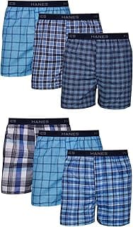 Hanes Pack, Cool & Breathable Cotton Underwear, Moisture-Wicking Boxers for Men