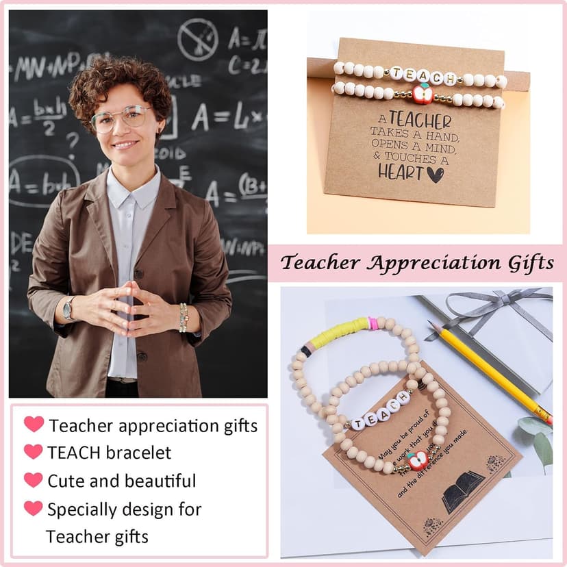 Korotho Teacher Appreciation Gifts for Women, Teacher Bracelets Thank You Gift End of The Year Teachers Appreciation Bracelet Must Have Present from Student