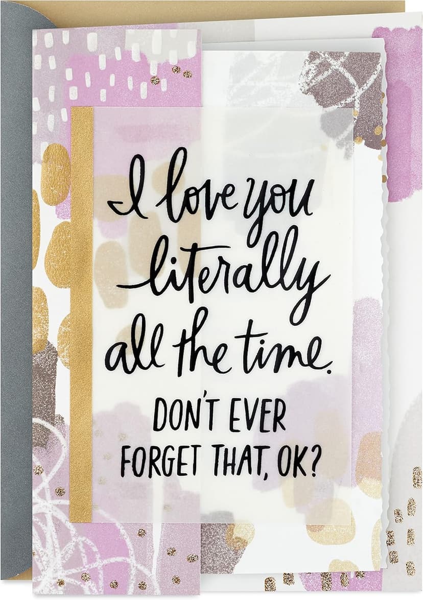 Hallmark Anniversary Card for Husband, Wife, Boyfriend, Girlfriend (Love You All the Time)