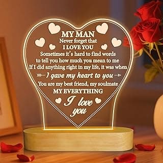 Gifts for Him, I Love U to My Husband's Gifts with Warm Light for Home Decor, Gifts for Birthday, Xmas,Holidays, A Thankyou Gifts for Him Husband Boyfriend My Man