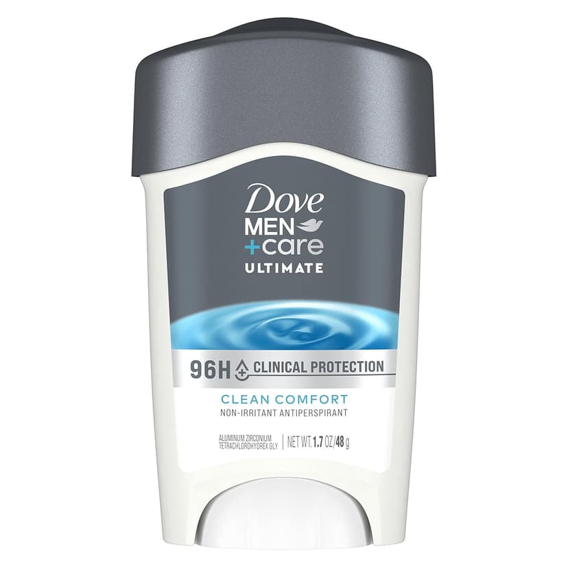 DOVE MEN + CARE Clinical Protection Antiperspirant Clean Comfort Stick for Men 96-Hour Sweat and Odor Protection Clinical Strength Antiperspirant with 1/4 Moisturizing Cream 1.7 oz