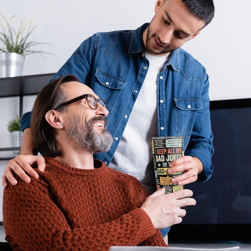 Funny Gift For Dad - Stainless Steel Tumbler 20oz - Dad Joke Gifts - Father Gift From Daughter, Son, Wife for Birthday, Fathers Day - Christmas Gifts For Men, Uncle, Brother