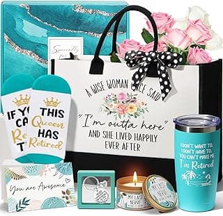 Retirement Gifts for Women 2025, Best Cool Retirement Gifts for Coworker Teacher Nurses Boss Friends Mom Grandma Retirees, Coworkers Farewell Leaving Going Away Gift with 20Oz Tumbler Canvas Tote Bag