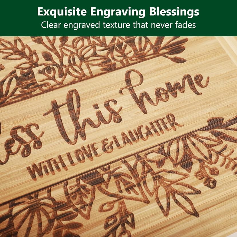 House Warming Gifts New Home, Engraved Cutting Board Housewarming Gifts, New Home Gift Ideas for New Homeowner, New House Gifts for Women Men Couple Neighbor Friend Family - Bless This Home