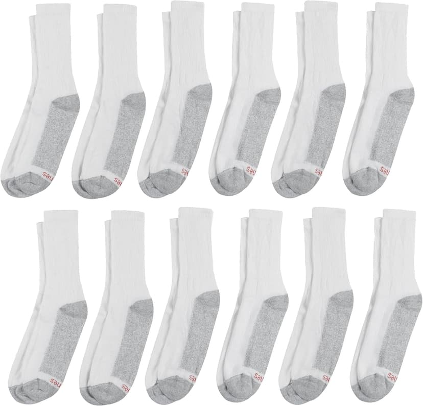 Hanes Men's Double Tough Crew Socks, 12-Pair Pack