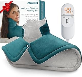 Heating Pad for Neck and Shoulder Pain Relief, Birthday Christmas Gifts for Women Mom Wife, 2lb Heated Neck Wrap Warmer for Daily Comfort, 6 Heat Settings 2 Hours Auto Shut Off, 17x23 inch, Blue