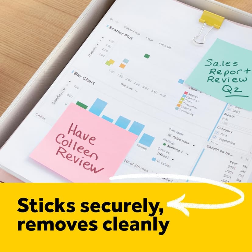 Post-it Super Sticky Notes-to-go Pop-Up Notes, 3 in. x 3 in., 6 Dispensers with 540 Total Pastel Sticky Notes in Pink Salt Color, Great for School, Office, Classroom, or Home