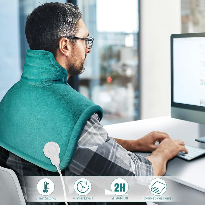 Neck Shoulder Heating Pad Gift for Back Pain Relief, Electric Weighted Heat Pads for Cramps, Leg and Foot, Gifts for Christmas, Mothers Day, Fathers Day, Birthday, Women, Men, Mom, Dad