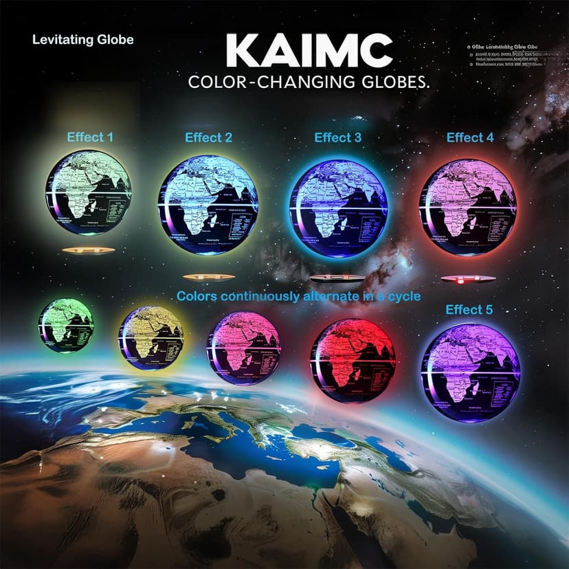 Magnetic Levitation Floating Rotating World globe for children With Colored Lamp And Touch Switch For Men Boss Cool home/Office Decor unique Gifts Or Kids Desk Tech accessories Gadget teenage Toys