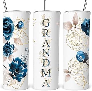 Gifts for Grandma- Best Grandma Stainless Steel Tumbler- Cute Grandma's Mother's Day Birthday Christmas Gifts- Gift for Grammy, Grandmothers, Grandmom from Grandchild Grandson Granddaughter